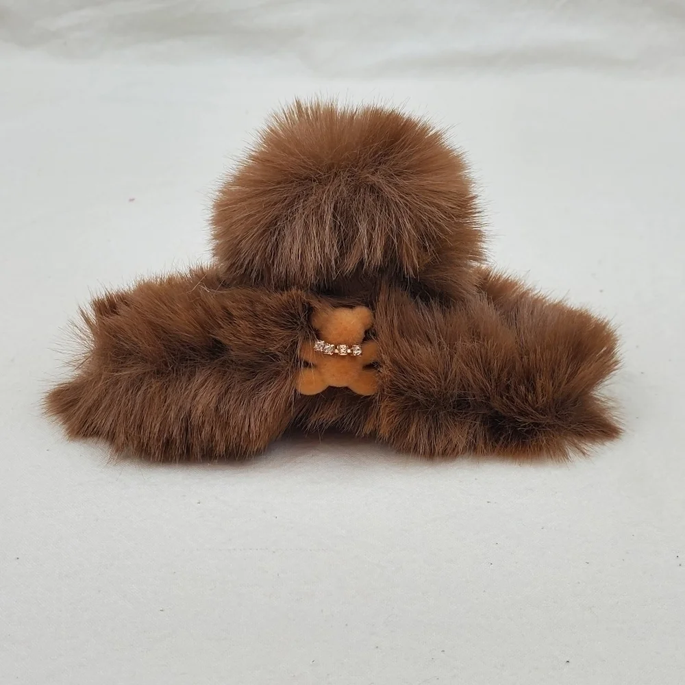 Plush hair claw clip hair accessories